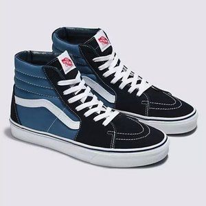 Vans Filmore Hi Top Canvas Suede Skate Lace Up Blue/Black/White Men's 10
